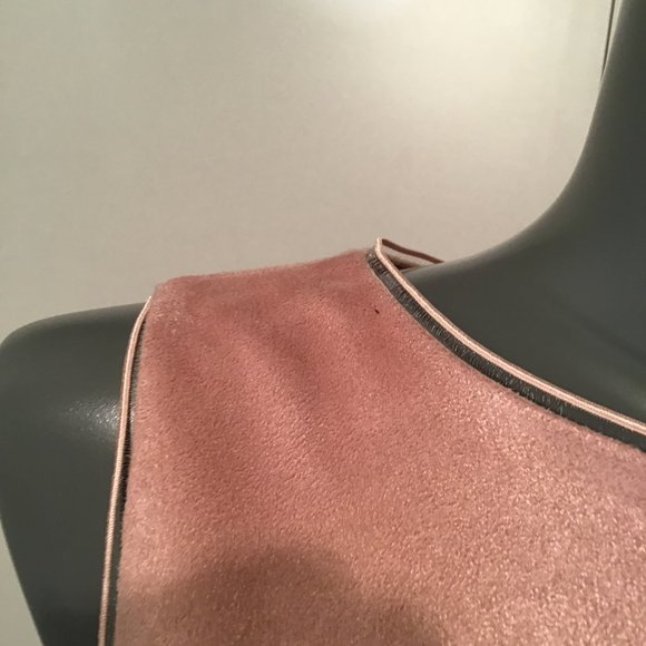 Vintage Joseph Ribkoff Faux Suede Sleeveless Top Size 10 - Picture 5 of 10